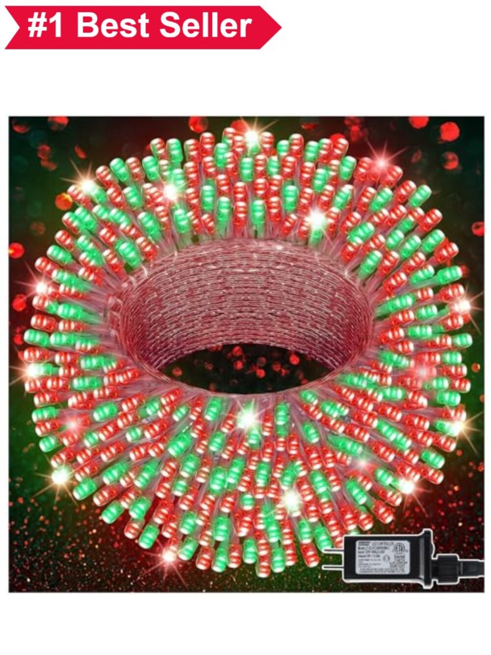 🎄 300 LED Christmas Lights 98.5ft 8 Modes Waterproof Plug-in
